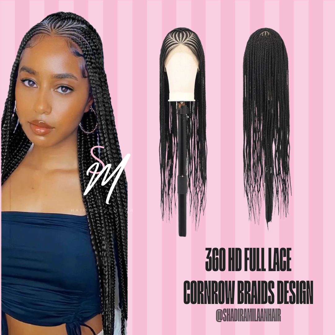 Cornrow braids wig