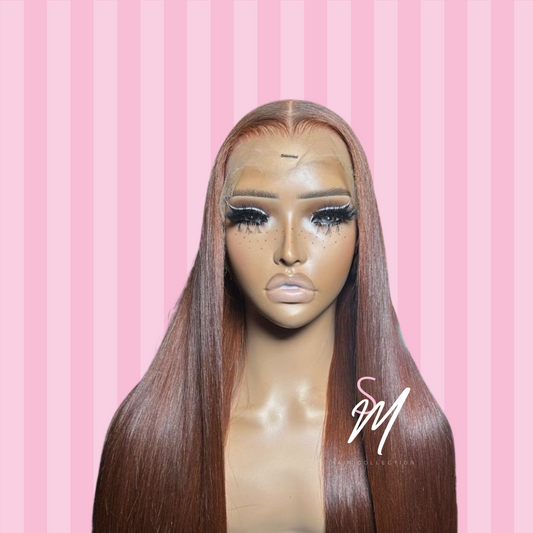 Chocolate brown straight wig